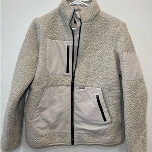 Figs On Shift Sherpa Jacket in Bone S